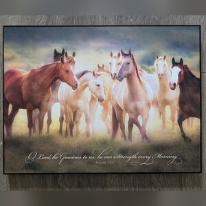 Wild Horses Art Print with Inspirational Quote